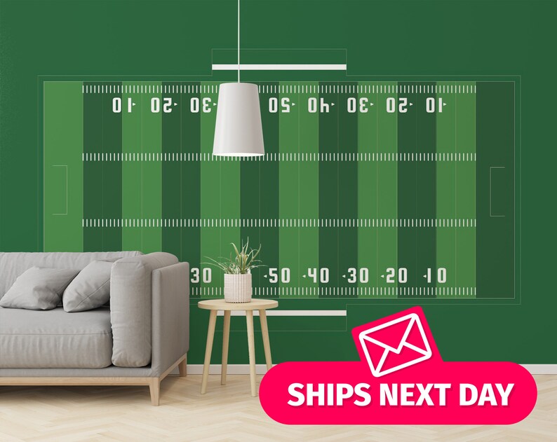 Football Wallpaper Mural American Football Wall Mural Peel Etsy