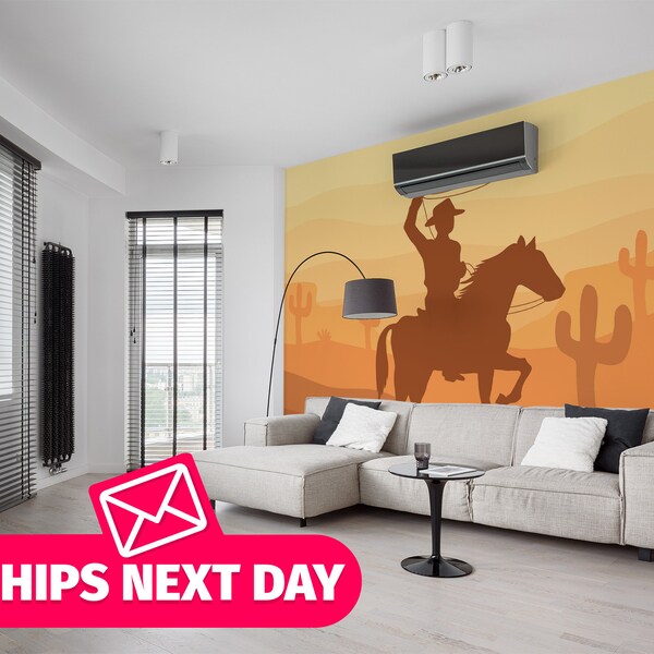 Western Peel and Stick Wall Paper - Etsy