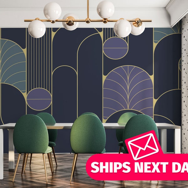 Art deco / Bold Wall Mural, Peel and Stick Removable Vinyl Wallpaper