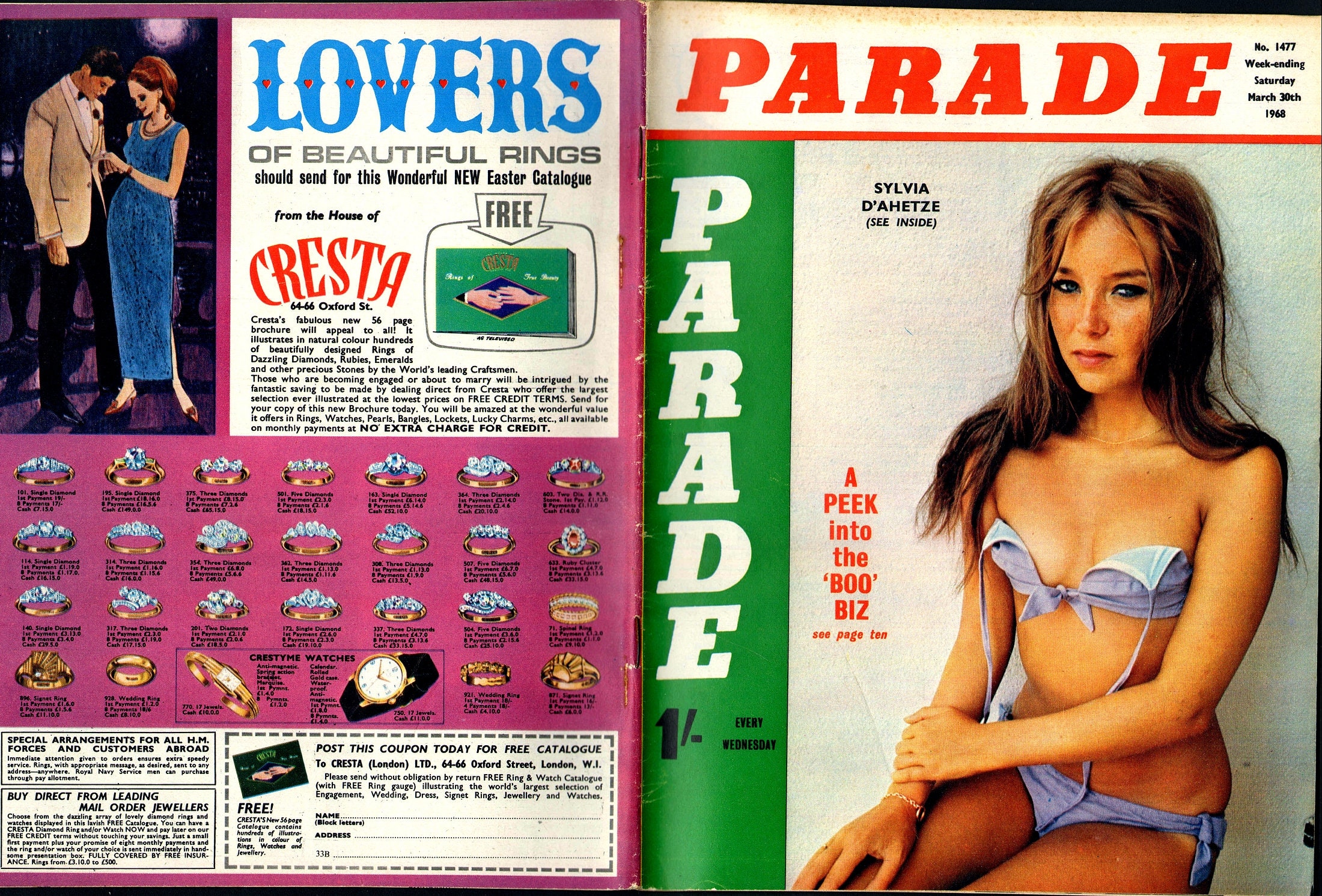 Parade Magazine No.1477. March 30th 1968. British Etsy
