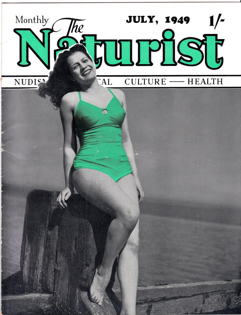 Mature Listing The Naturist Magazine July 1949. Nudism Etsy