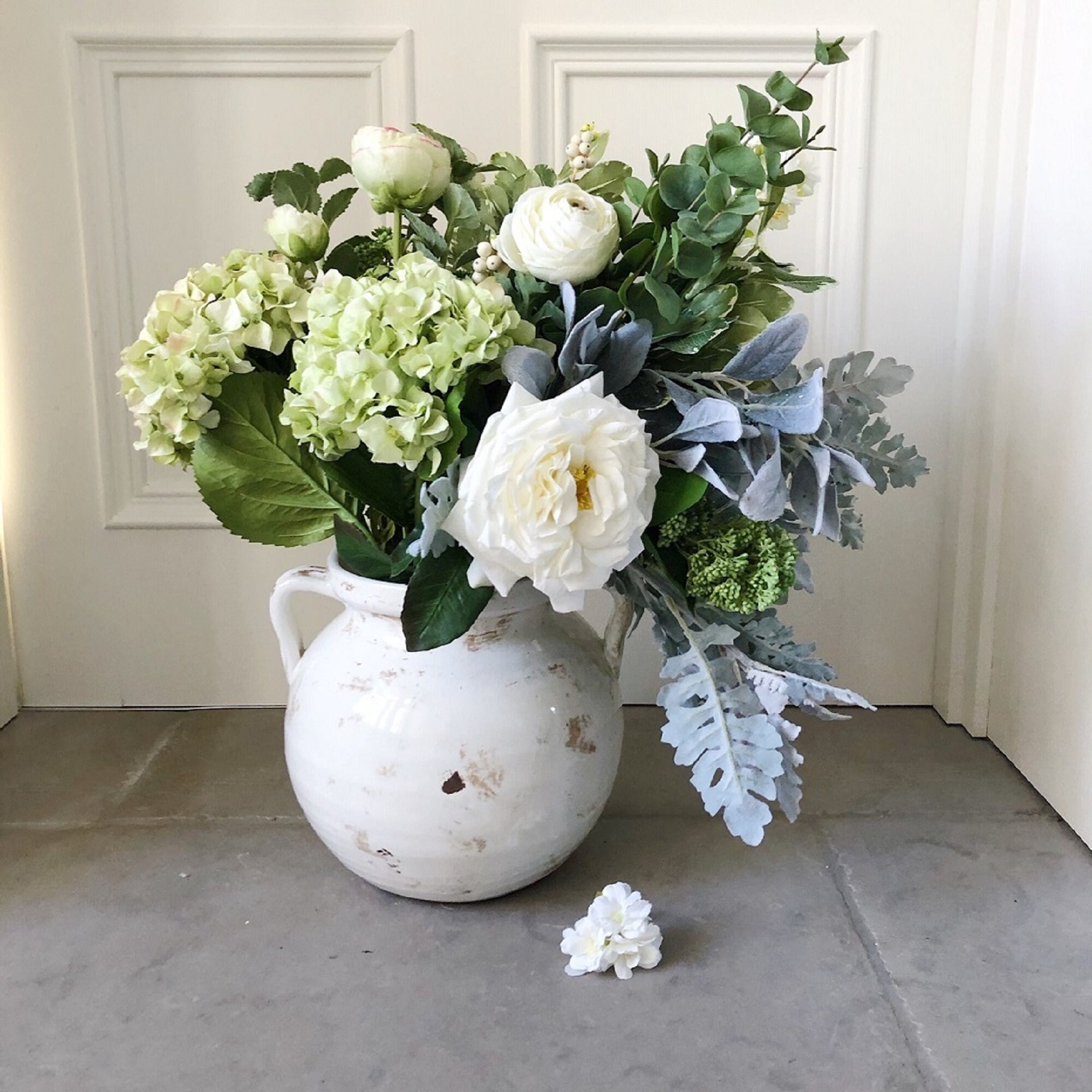 Green With Envy Luxury Faux Flower Arrangement Etsy