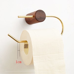 Solid Wood Toilet Paper Holder Brass Towel Hanger Wall Mounted Hook DIY Self-adhesive Bathroom Shelf Kitchen Organizer Hooks
