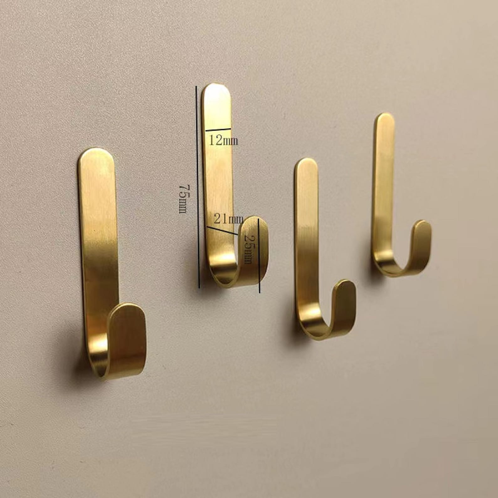 Solid Brass Hook Gold Coat Hooks Wall Hook Cap Hanger Clothes Etsy