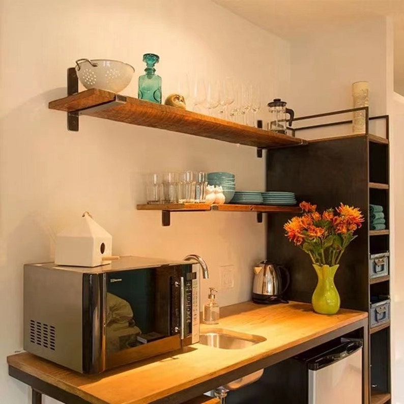 Black Retro Shelf Brackets Shelves on Wall Shelving Bracket Etsy