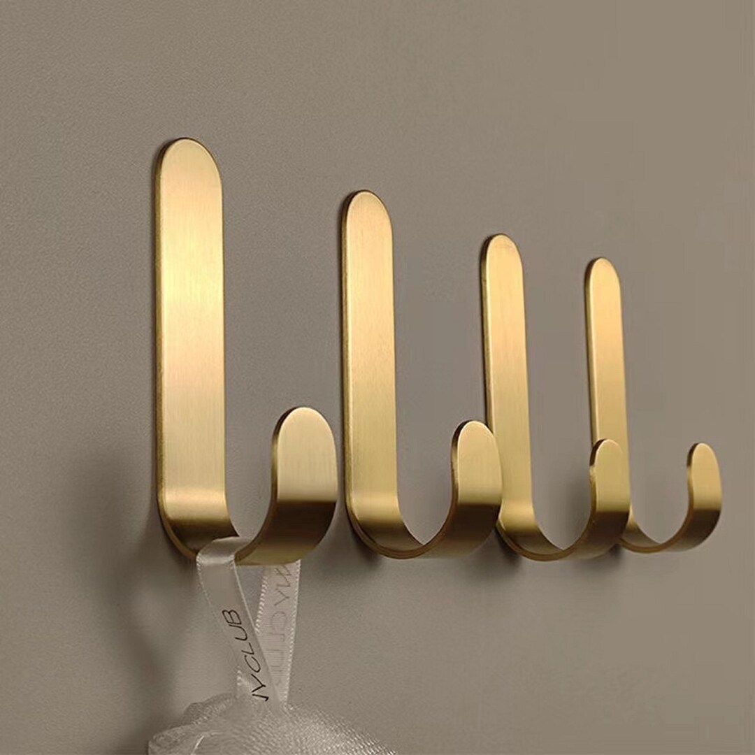Solid Brass Hook Gold Coat Hooks Wall Hook Cap Hanger Clothes Etsy