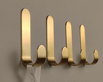 Solid Brass Hook Gold Coat Hooks Wall Hook Cap Hanger Clothes Towel Hooks Door Hook Wall Rack Wall Decor