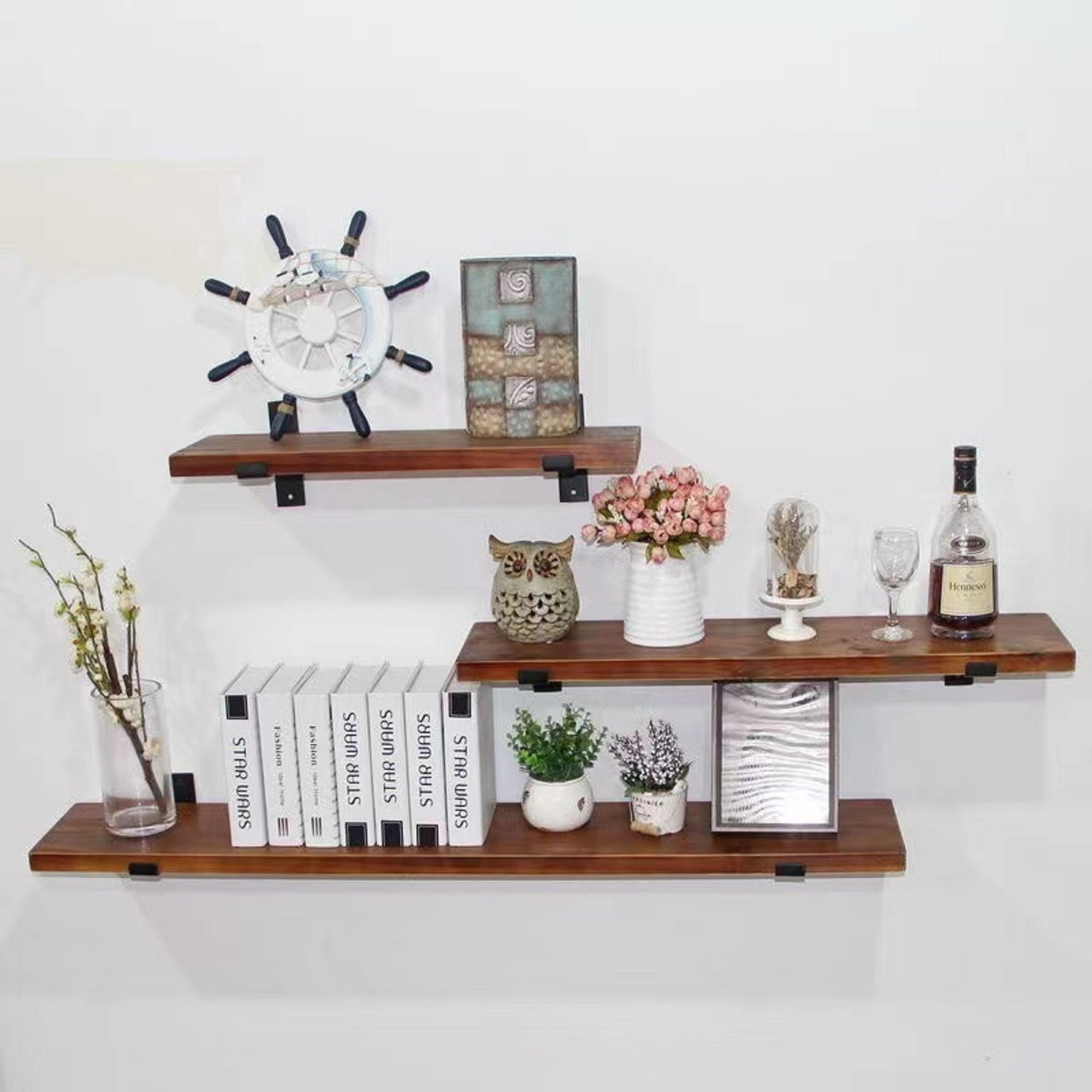 Black Retro Shelf Brackets Shelves on Wall Shelving Bracket Etsy