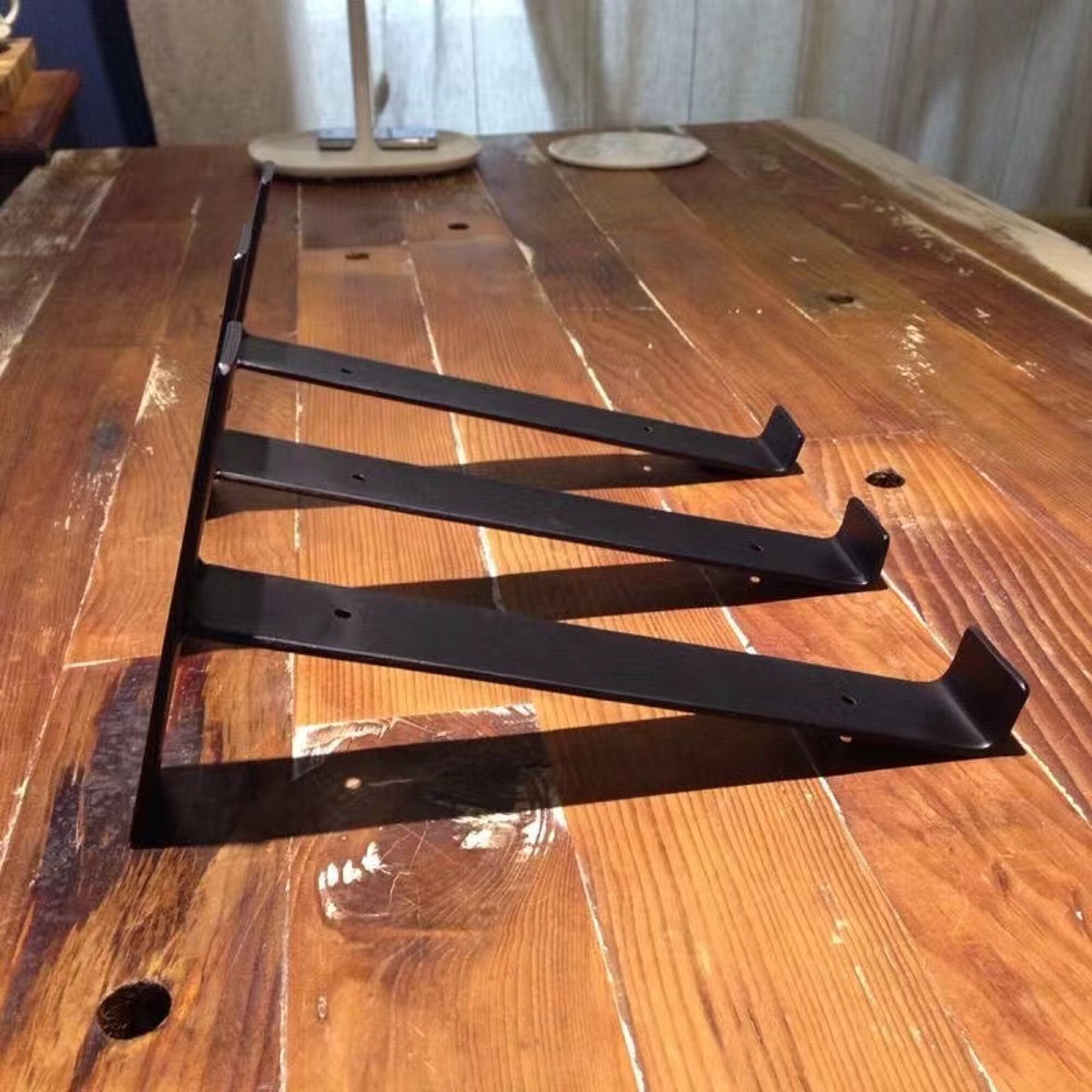 Black Retro Shelf Brackets Shelves on Wall Shelving Bracket Etsy
