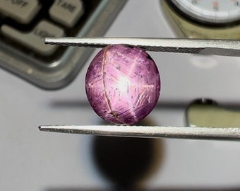 Estrella Natural Rubí Piedra Preciosa Estrella Roja Rubí Seis Rayos Piedra Natal Estrella Suelta Rubí Julio Piedra Natal Joyería Fabricación Oval 10.5x9.5MM 7.15 quilates