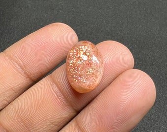 Topkwaliteit zonnesteen cabochon ovaal 16 x 12 mm 8,10 kt. Regenboogrooster Sparkel Zonnesteen Ovale vorm Zonnesteen Edelsteen Zonnesteenhanger maken
