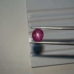 Fabulous AAA+ Top Quality Geometric Natural Red Ruby Star 7x6 MM 2.20 ct Cabochon Loose Gemstone For Making Pendant And Ring Smooth Polished