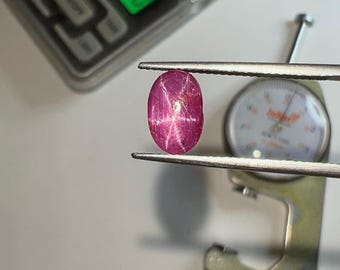 Top Quality Star Ruby Six Rays Cabochon Oval 9.5x6 MM 2.85 Cts. Star Ruby Gemstone Ruby Loose Stone Earth Mine Star Ruby Jewelry Making