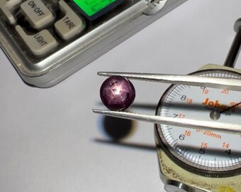 Red Star Ruby Cabochon AAA Quality Cabochon Loose Star Ruby Gemstone Six Rays Star Ruby Jewelry Making Earth Mine Ruby Cabs 7 MM 3.45 cts