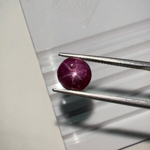 Red Star Ruby Cabochon 8 MM 3.55 ct AAA Quality Cabochon Loose Star Ruby Gemstone Six Rays Star Ruby Jewelry Making Earth Mine Ruby Gems