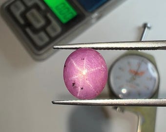 Rare Pink Star Ruby Cabochon 10x8.5 MM 7.15 cts AAA+ Quality Cabochon Loose Star Ruby Gemstone Star Ruby Jewelry Making Earth Mine Ruby Gems