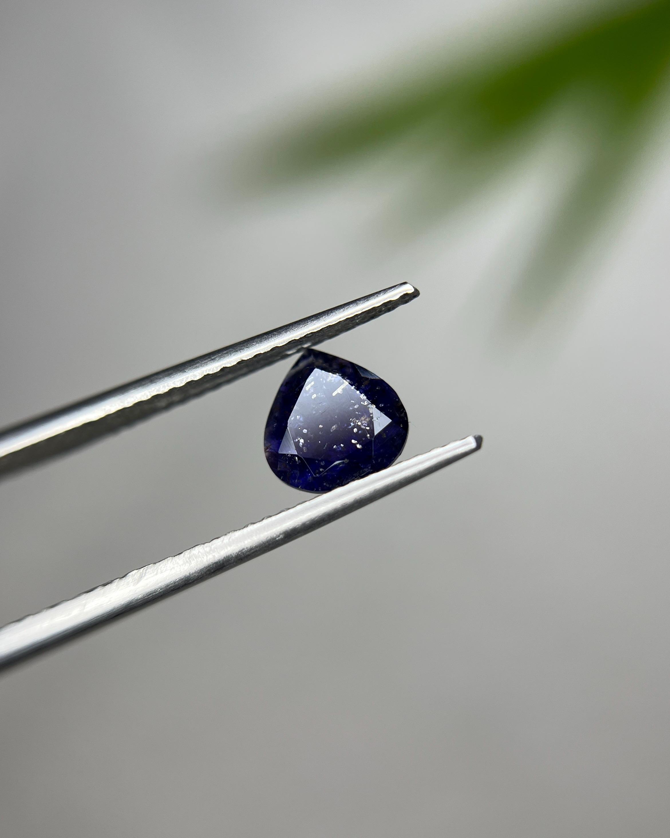 アイオライトサンストーン ファセットルースジェムストーン 6.5x6.5 MM