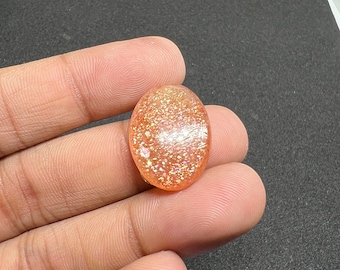 100% natuurlijke zonnesteen cabochon ovaal 23 x 17 mm 13 kt regenboog sprankelende zonnesteen handgepolijste Afrikaanse zonnesteen groothandel steen voor het maken van sieraden