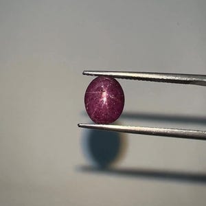 Natural Red Star Ruby Cabochon Oval 9.5X7.5 MM 4.45 Cts. Star Ruby Handmade Gemstone Ruby Loose Stone Red Star Ruby Macrame Jewelry