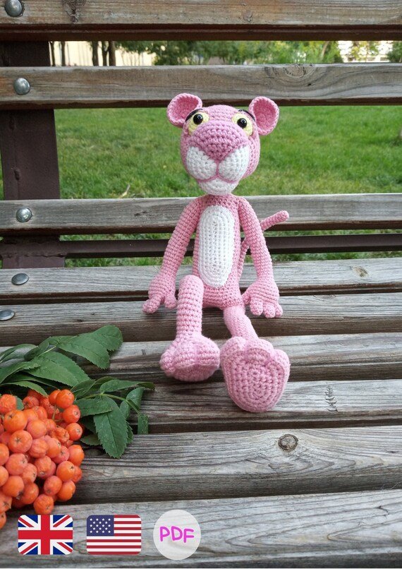Amigurumi pattern PDF of Pink Panther Crochet toy design Etsy