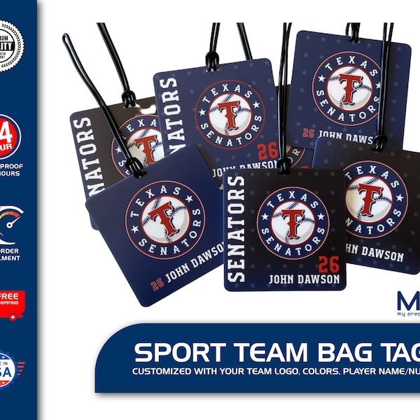 Baseball Bag Tag Etsy