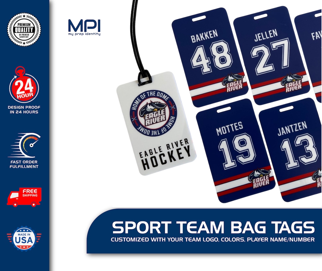 Customized Sport Bag Tag for Teams Single Sided or Double Etsy