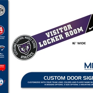Locker Room Door Signage - Custom Door Sign - 16