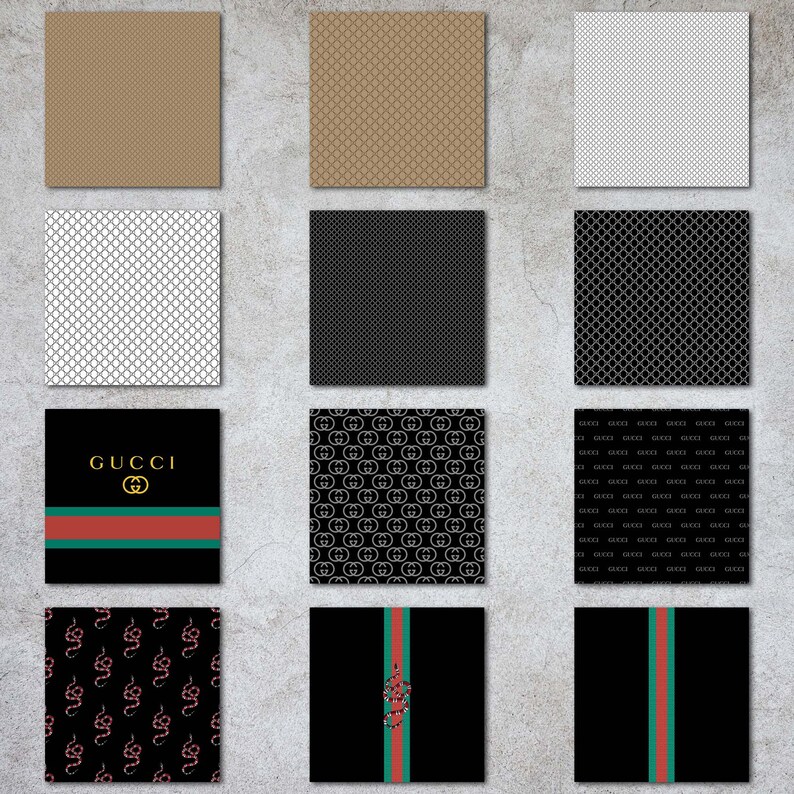 Gucci Digital Paper 20 Different Images Pattern Instant | Etsy