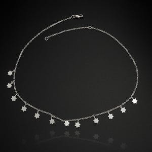 Gargantilla de estrella de plata de ley: delicado collar celestial