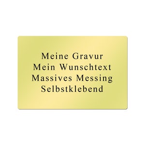 Engraved sign - Brass 60 x 40 mm - Nameplate for door, bell or mailbox - Personalize gifts