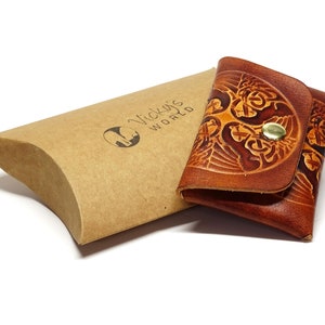 Portefeuille porte-cartes - cuir de vache véritable - Cards and Cash Dragons Dark by Vickys World - Card Wallet Bag