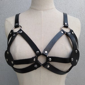 Black Body Harness Bralette Cage Lingerie Open Bra Bdsm Sexy Elastic  Bondage Harness Bondage Harness Bra for Women 