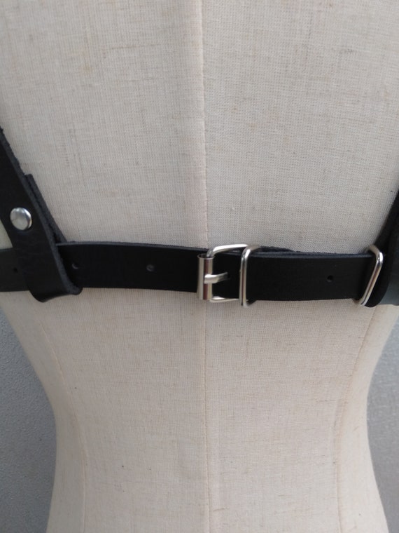 Women Faux Leather Harness Bra Belt BDSM Body Bondage Lingerie Nightclub  Cloth