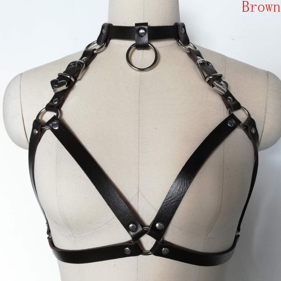 Kinky Bra, Breast Harness, Leather Harness Bra, Cage Bra, Bra