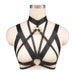 Black Body Harness Belt Women Fetish Wear Bondage Harness Bra Crop Top Bodysuit Gothic Strappy Harness Lingerie