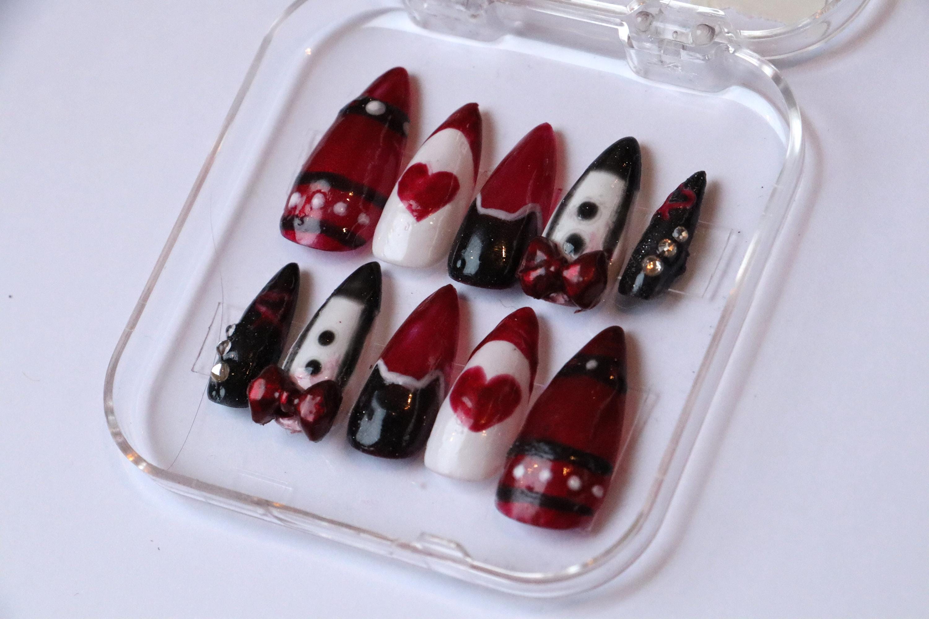 Husk press-on nails Hazbin Hotel
