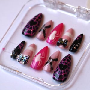 Angeldust press-on nails Hazbin Hotel