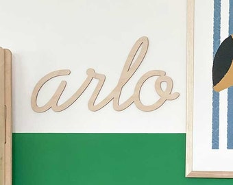 Multi Size Personalised Wooden Name Sign | Nursery & Bedroom Decor