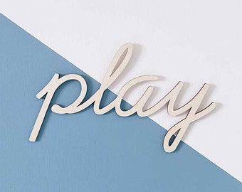 Play Wall Art Sign | Nursery & Bedroom Decor