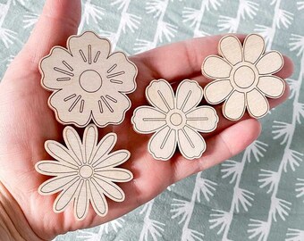 The OG Self Adhesive Wall Hooks | Set of 2 | Flower Poster Hanger | Wooden Wall Decor | Hooks for Nursery
