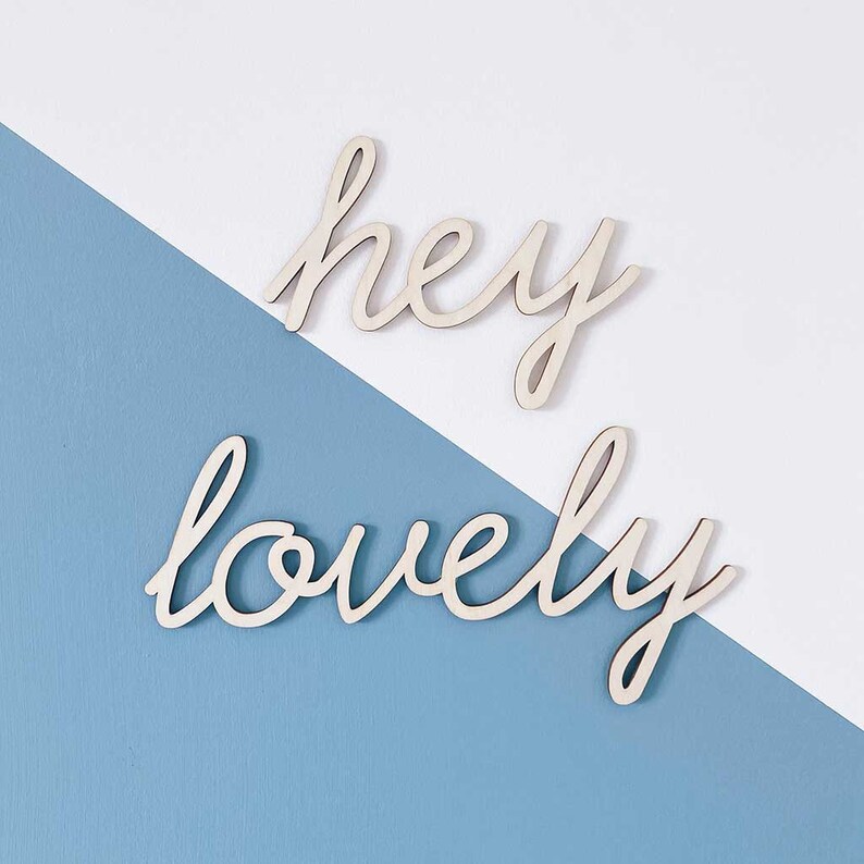 Hey Lovely Wall Art Sign | Nursery & Bedroom Decor - Etsy
