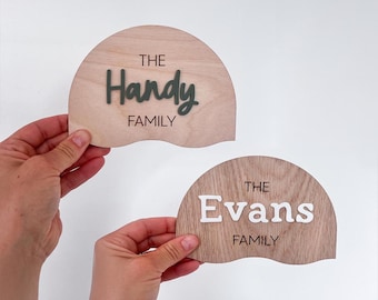 Personalised Height Chart Ruler | Growth Chart Ruler | Custom Nursery Decor | Wooden Chart Family Name Theme