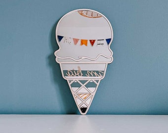 Ice Cream Shatterproof Mirror | Perfect Gift for Bedroom & Nursery