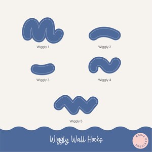 Wiggly Wall Hook | Self Adhesive Poster Hanger | Damage Free Hook | Poster Hanger For Nursery | Hook for Bedroom Wall | Cool Wall Hook image 5
