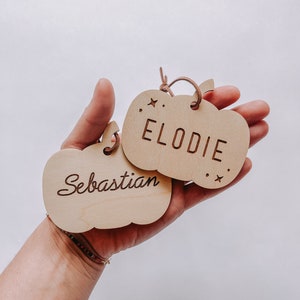 Personalised Pumpkin Bauble | Pumpkin Tag | Wooden Halloween Decoration | Name Bauble for Basket