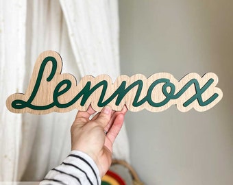 Layered Personalised Wooden Name Sign | Nursery & Bedroom Decor