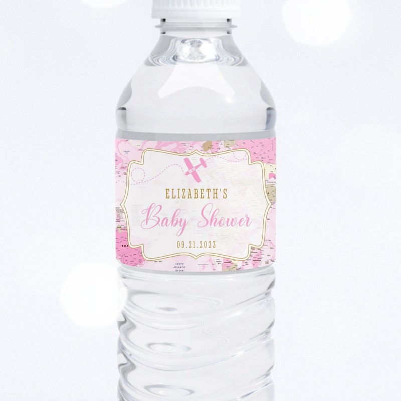 Airplane Theme Water Bottle Etsy