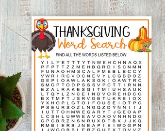 Thanksgiving Word Search Game, Thanksgiving Game, Thanksgiving Fun Activity, Printable Thanksgiving, Games, Thanksgiving Games for kids, X17