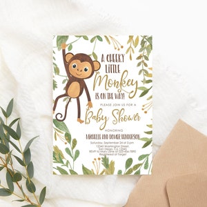 Monkey baby shower decorations sale and supplies