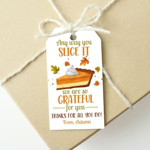 Thanksgiving Treat Thank you Tag Fall Appreciation Gift Tags